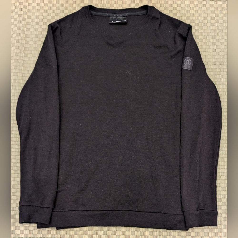 Alchemy Equipment Midweight Merino Wool Sweatshirt Black Men's Size XL